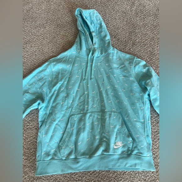Nike Teal Mens Hoodie - Picture 2 of 4